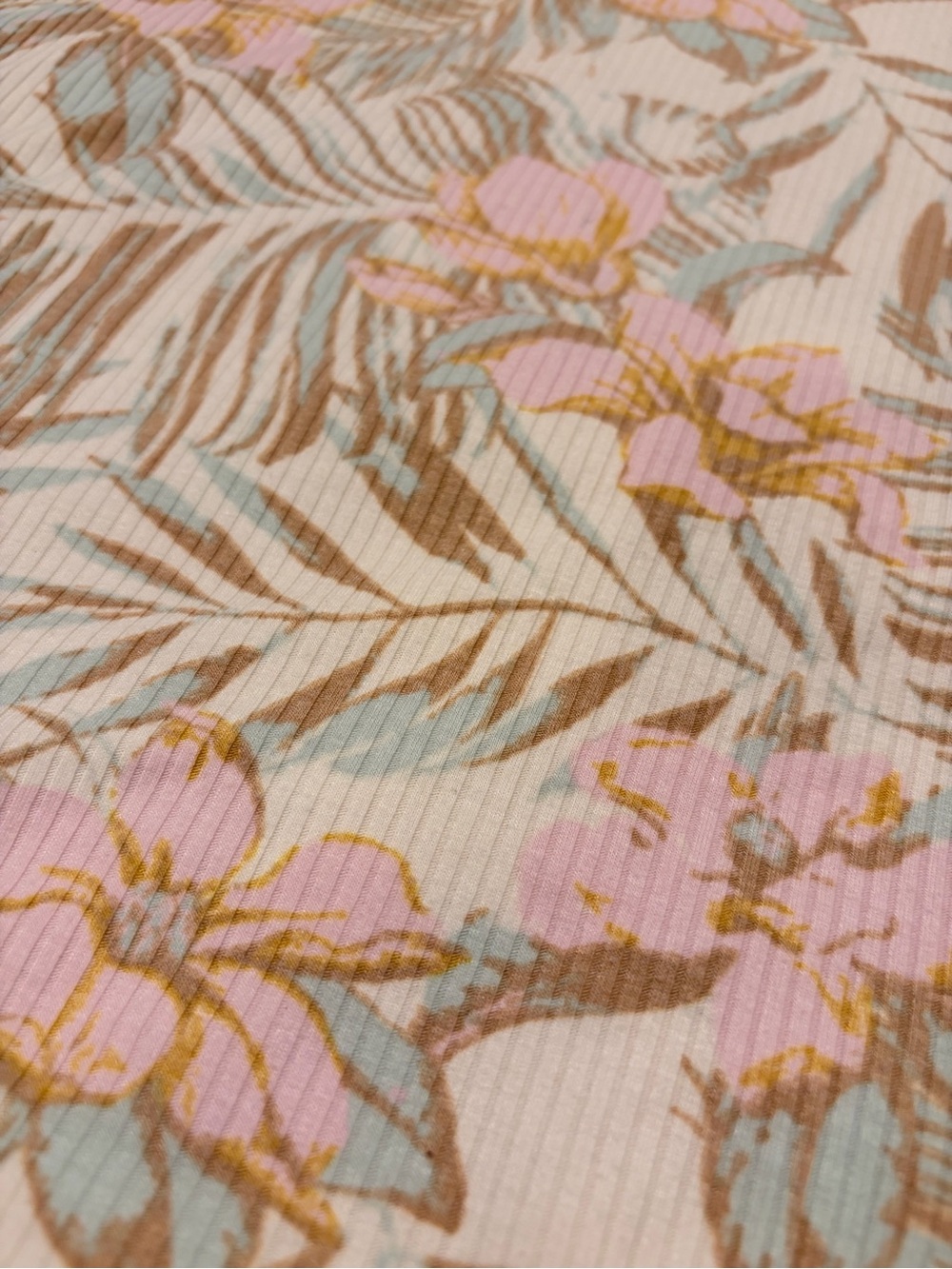 art class Pink Floral Leaf Print Casual Dress - Picture 4 of 5
